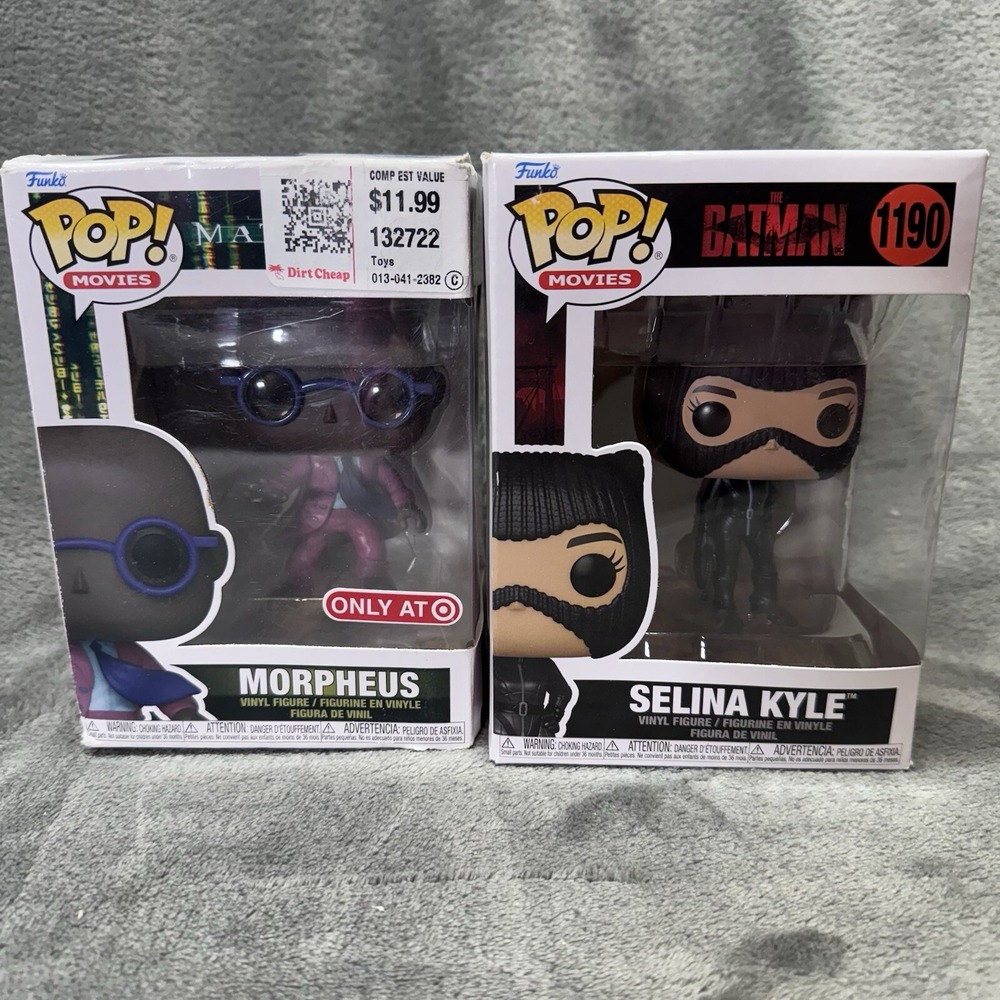 Funko Pop Lot Matrix 1175 Morpheus And The Batman 1190 Selina Kyle